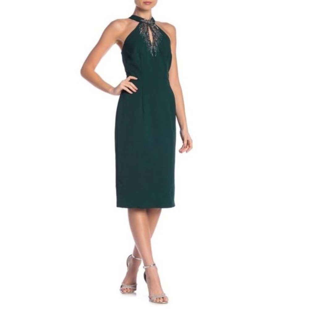 JS Boutique Embellished Mock Neck Dress